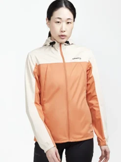 Women Craft Sportswear Running|Training>Women's ADV Essence Hydro Jacket - Rusty Glow/Ecru