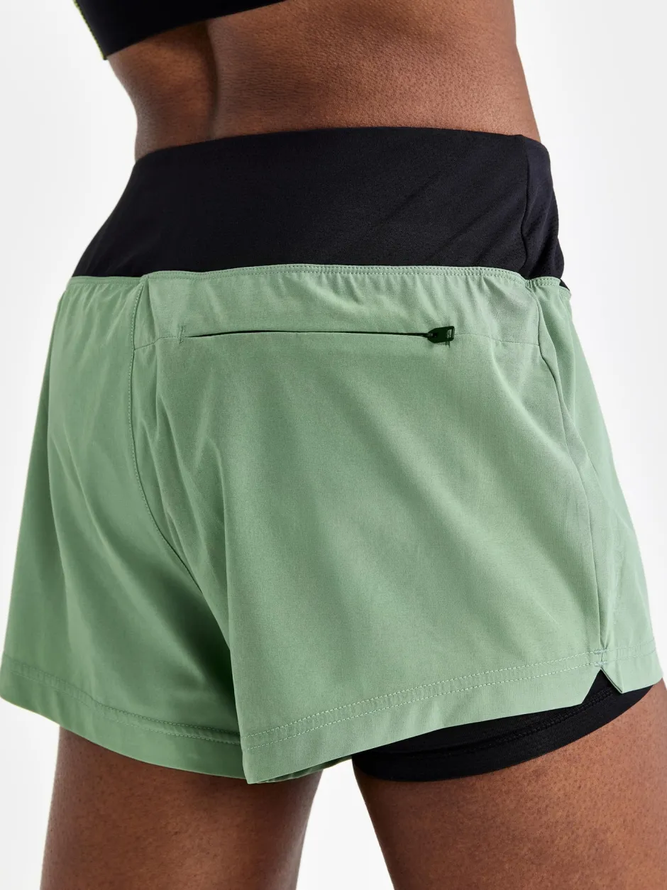 Women Craft Sportswear Training|Running>WOMEN'S ADV ESSENCE 2-IN-1 SHORTS